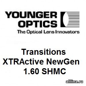 Фотохромные линзы для очков Transitions XTRActive NewGen 1.60 SHMC