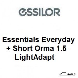 Прогрессивные фотохромные линзы Essilor Essentials Everyday + Short Orma 1.5 LightAdapt