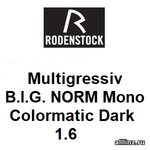 Линзы для очков Multigressiv B.I.G. NORM Mono 1.6 colormatic Dark